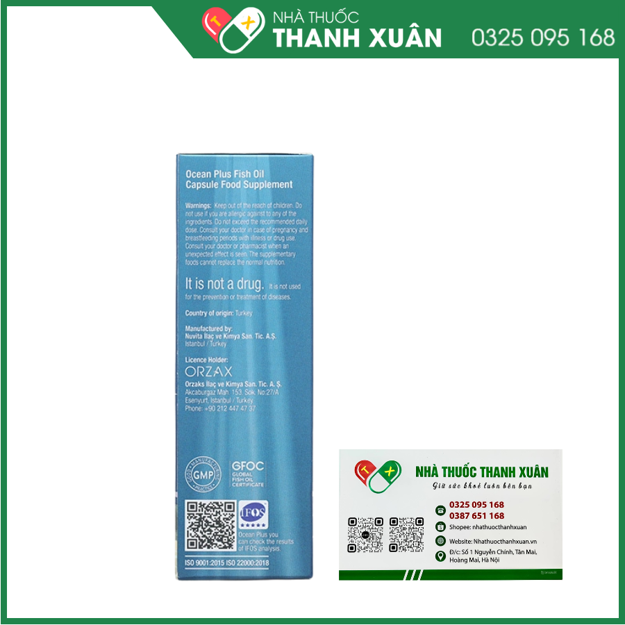 Ocean Plus giúp bổ sung Omega 3, EPA, DHA cho cơ thể